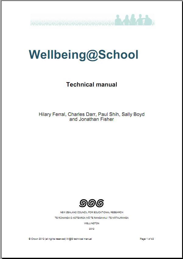 Wellbeing at School technical manual